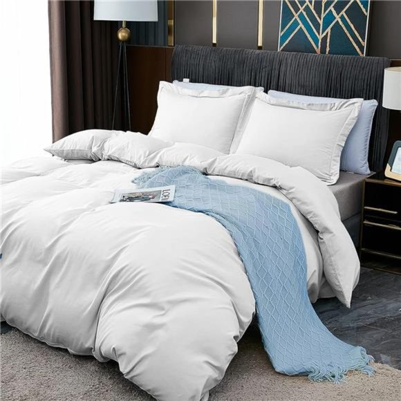 Duvet Covers Queen Size - Ultra Soft and Breathable Bedding Comforter Cover Set - Picture 5 of 6
